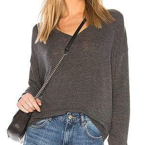 Vince Drop Shoulder V Neck Top Size S $25